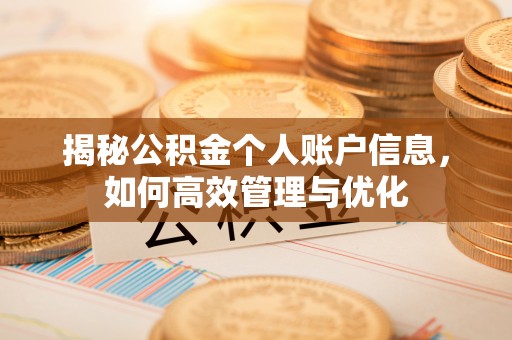 东丰揭秘公积金个人账户信息，如何高效管理与优化