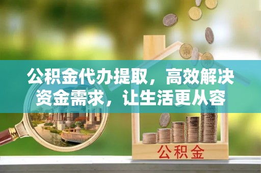 东丰公积金代办提取，高效解决资金需求，让生活更从容