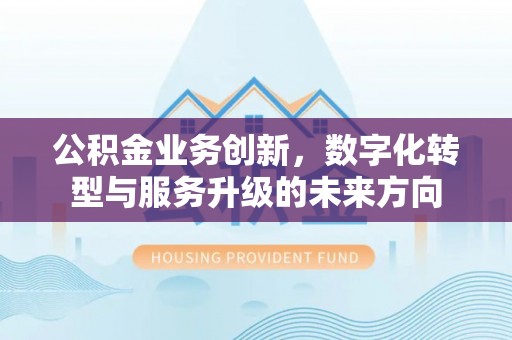 东丰公积金业务创新，数字化转型与服务升级的未来方向