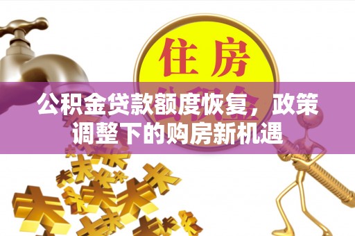 东丰公积金贷款额度恢复，政策调整下的购房新机遇