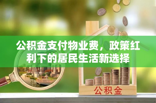 东丰公积金支付物业费，政策红利下的居民生活新选择