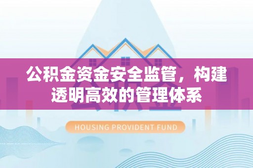 东丰公积金资金安全监管，构建透明高效的管理体系