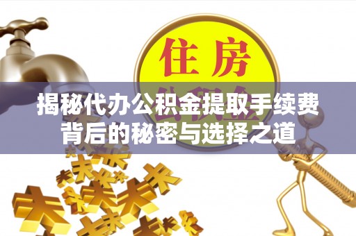 东丰揭秘代办公积金提取手续费背后的秘密与选择之道