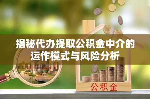 东丰揭秘代办提取公积金中介的运作模式与风险分析