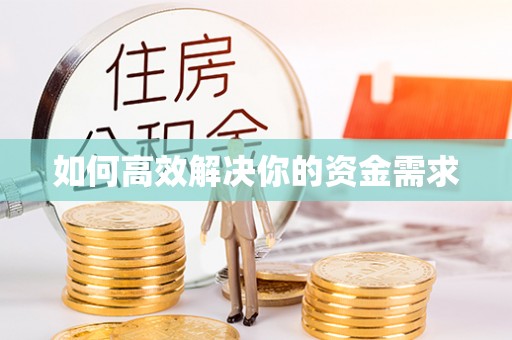 东丰如何高效解决你的资金需求