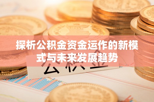 东丰探析公积金资金运作的新模式与未来发展趋势