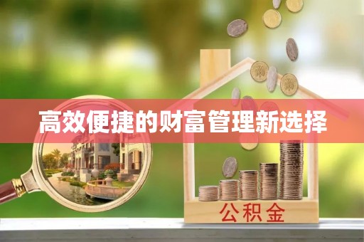 东丰高效便捷的财富管理新选择
