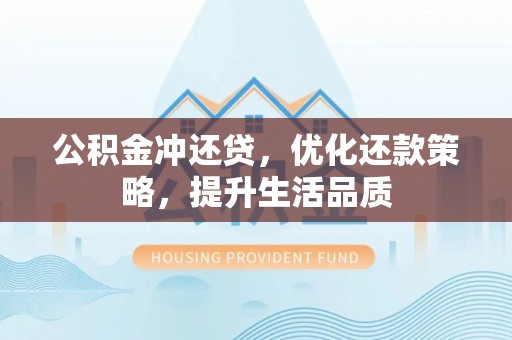 东丰公积金冲还贷，优化还款策略，提升生活品质